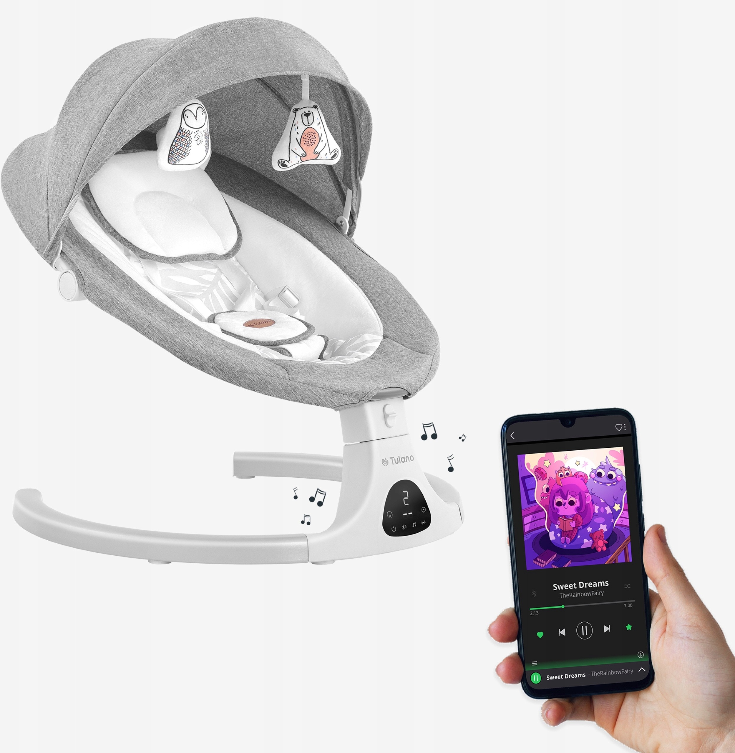 Wbudowane melodie i Bluetooth – Muzyczne wsparcie dla maluszka