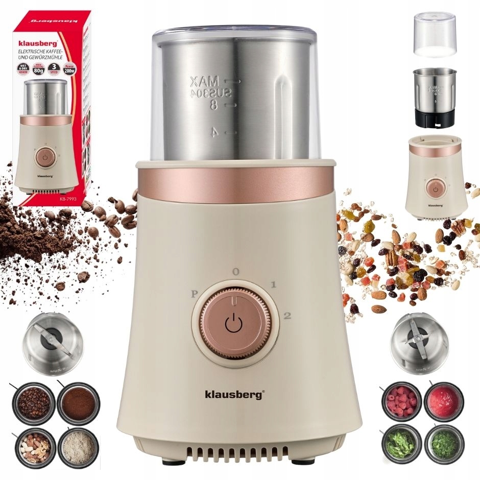 Elektryczny Młynek do Kawy i Przypraw Klausberg KB-7993 – Idealne rozwiązanie dla Twojej kuchni