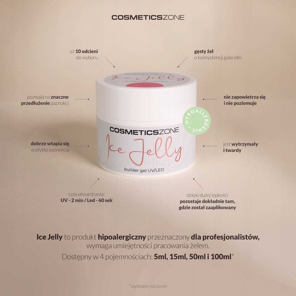 COSMETICS ZONE ŻEL ICE JELLY CLEAR 5ML Marka Cosmetics Zone