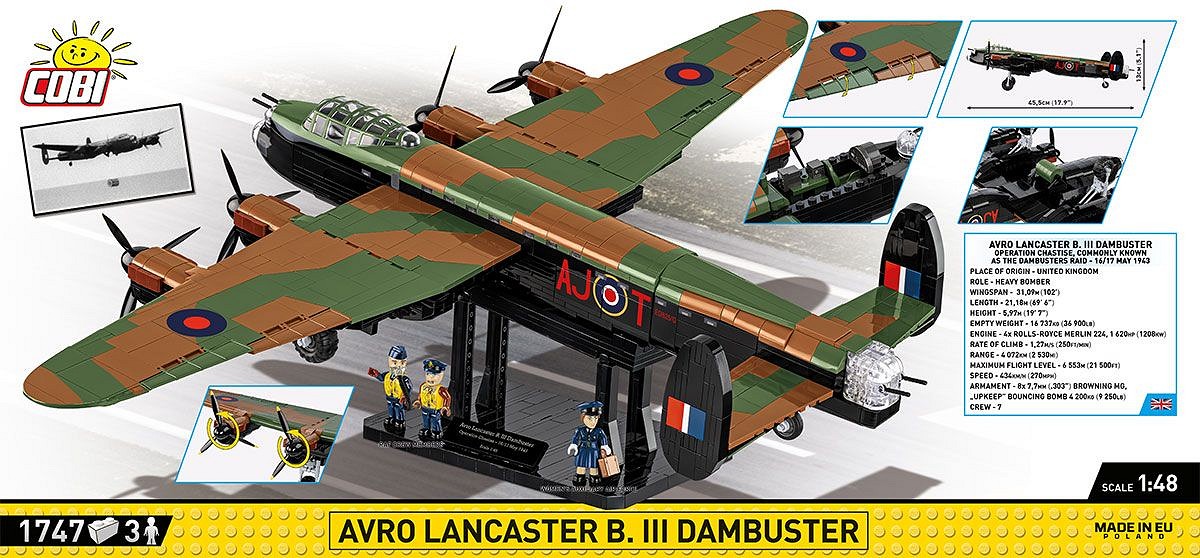 Cobi Avro Lancaster B III Dambuster Executive Edition – Historyczny model bombowca