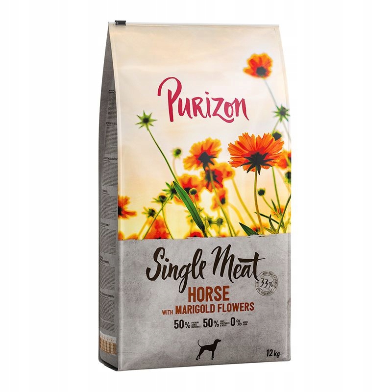 Karma Purizon Single Meat Adult, konina z batatami i kwiatami nagietka 12kg – Zdrowe odżywianie dla Twojego psa