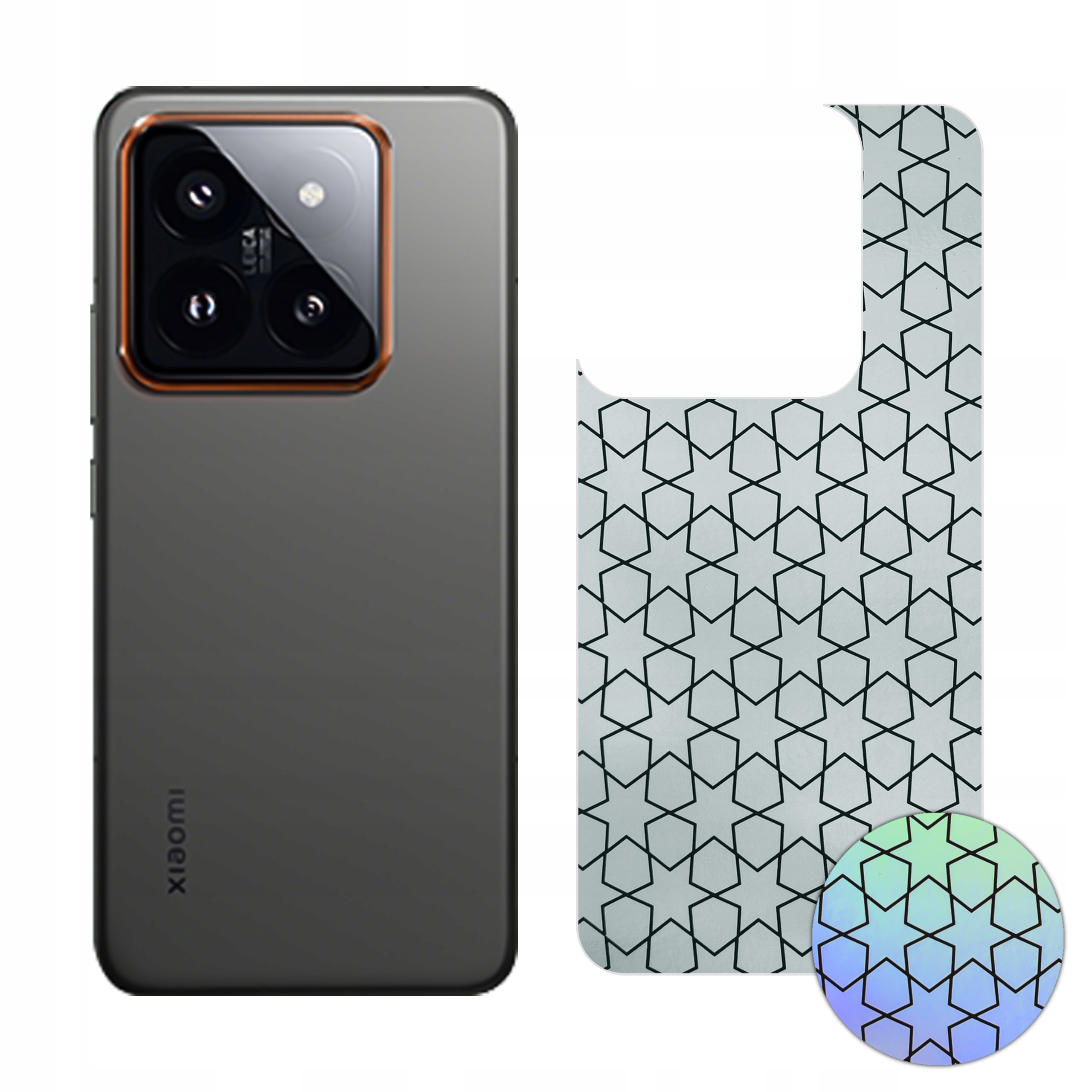 Modne wzory w gwiazdki i diamenty z powłoką holograficzną