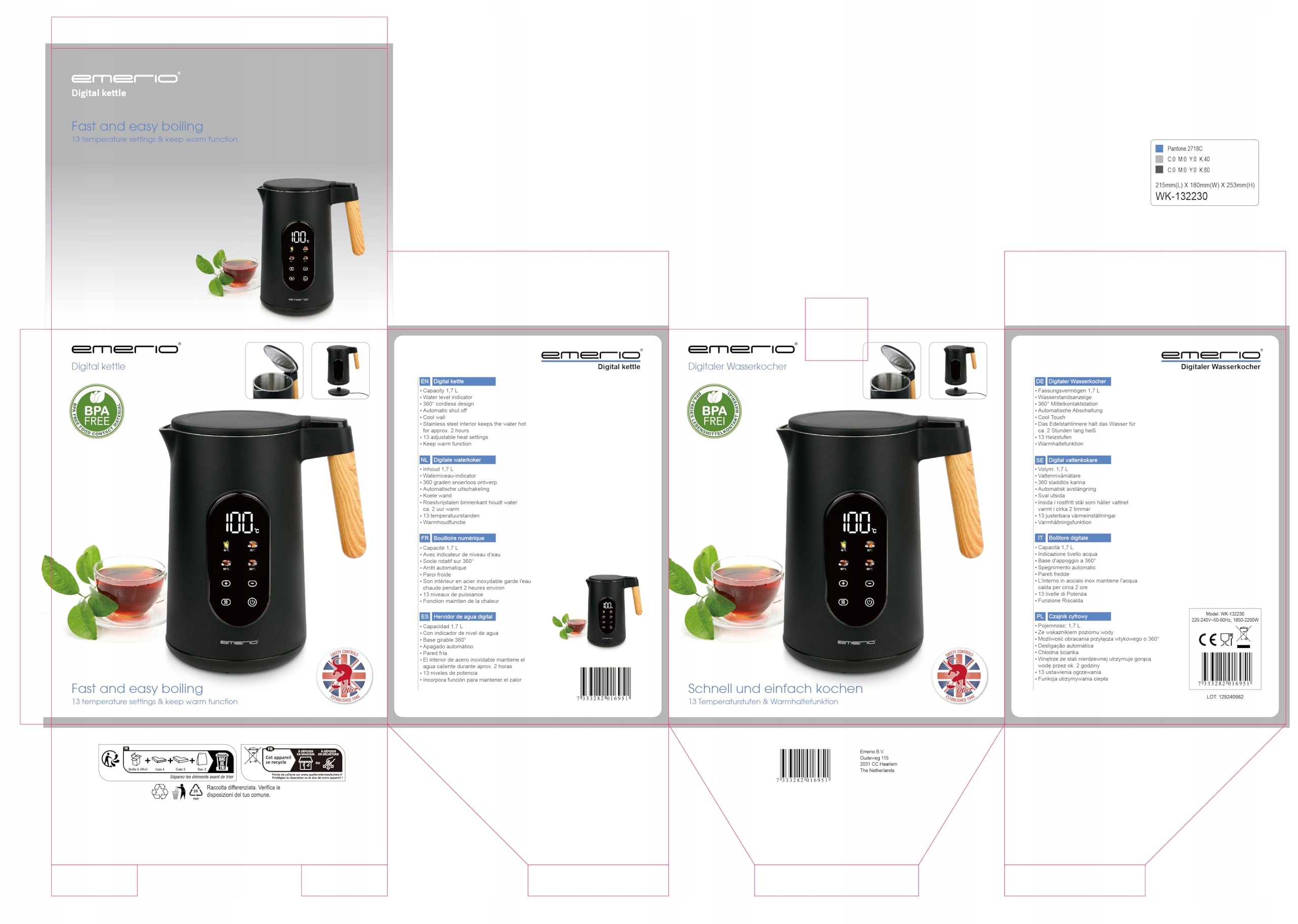 Nowoczesny design – Czarny kolor i podwójna izolacja