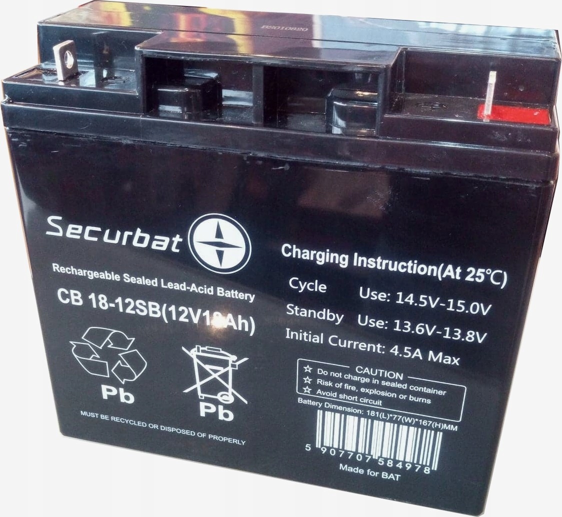 Akumulator AGM SECURBAT 12V 18Ah – Niezawodne źródło energii
