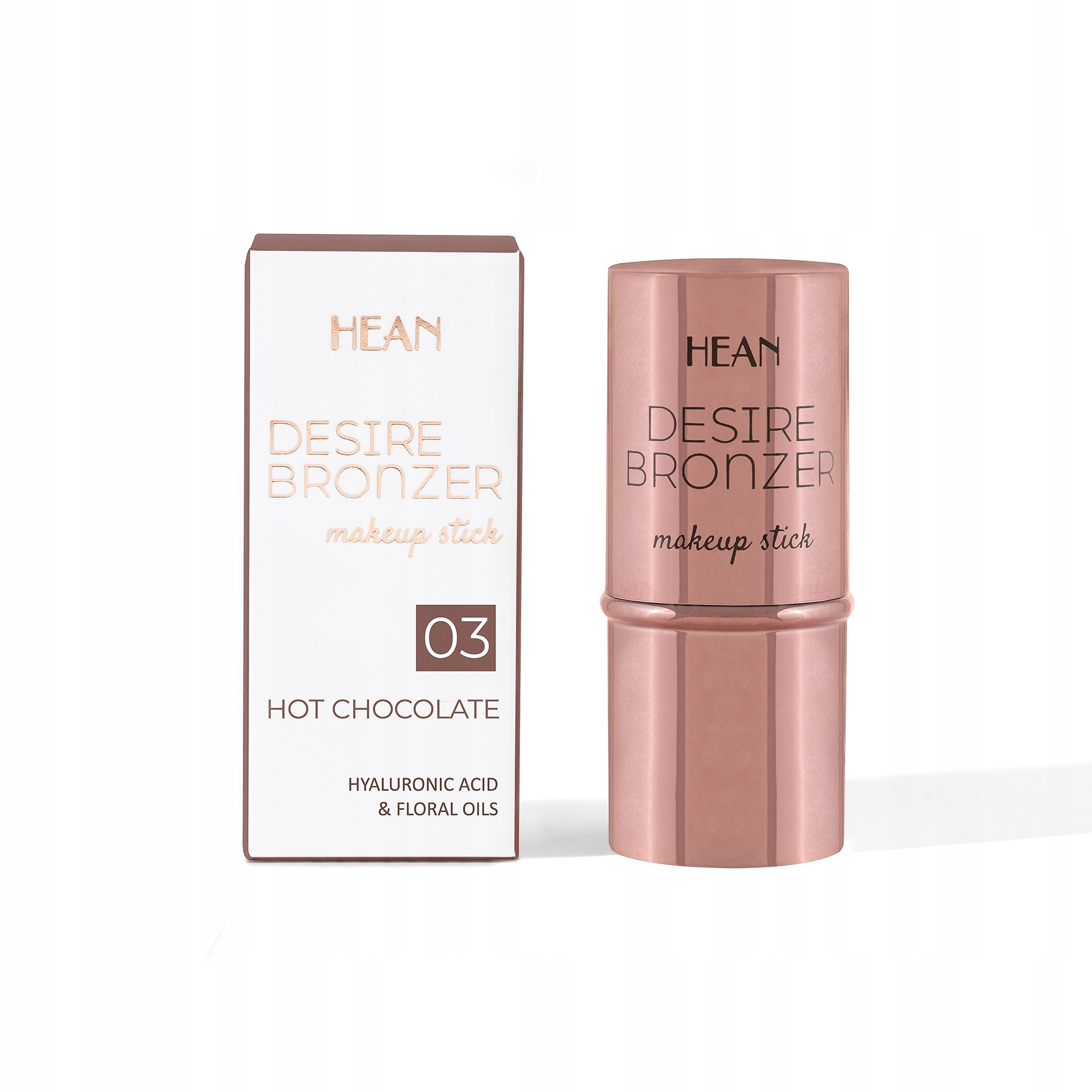 Hean Desire Bronzer Sztyft do konturowania twarzy 5.5g Hot Chocolate (03) – Idealne podkreślenie rysów twarzy