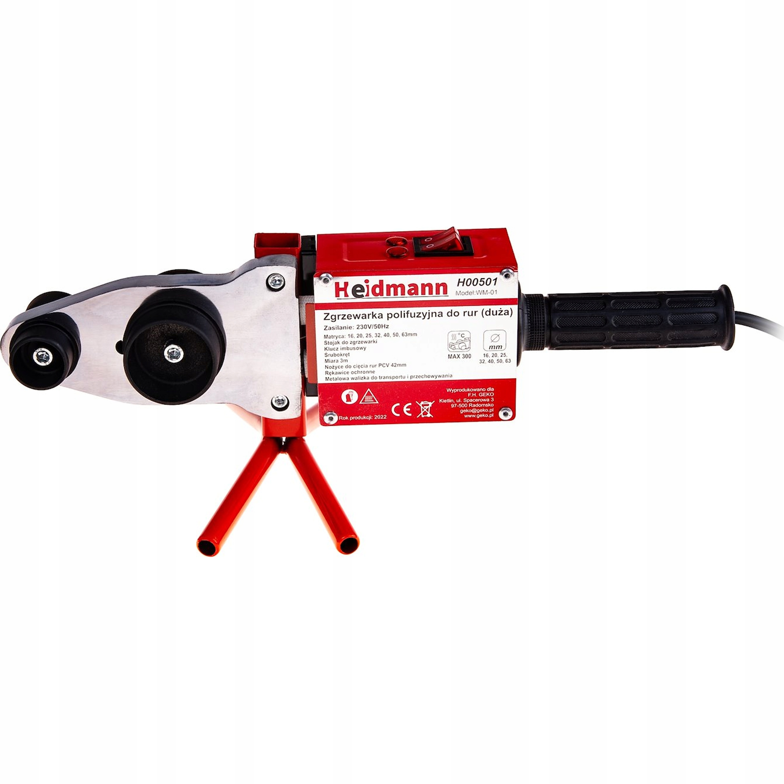 Zgrzewarka polifuzyjna 2700W HEIDMANN H00501 – Idealne rozwiązanie do instalacji wodnych
