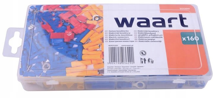 WAART Zestaw konektorów z koszulką 160 szt. – Niezbędny element instalacji elektrycznych