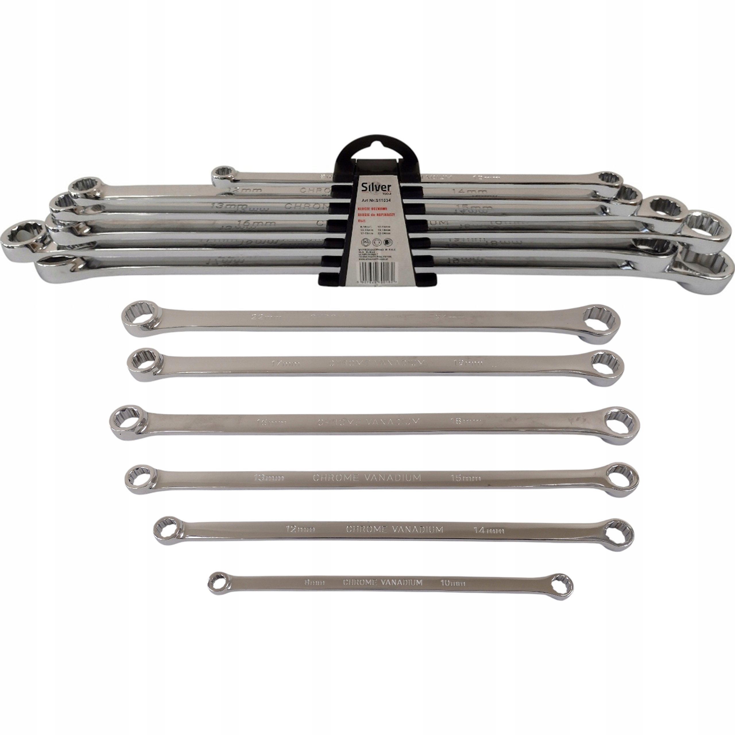 Klucze oczkowe proste długie SilverTools 6 szt. 8-24 mm – Niezbędne narzędzie w każdym warsztacie
