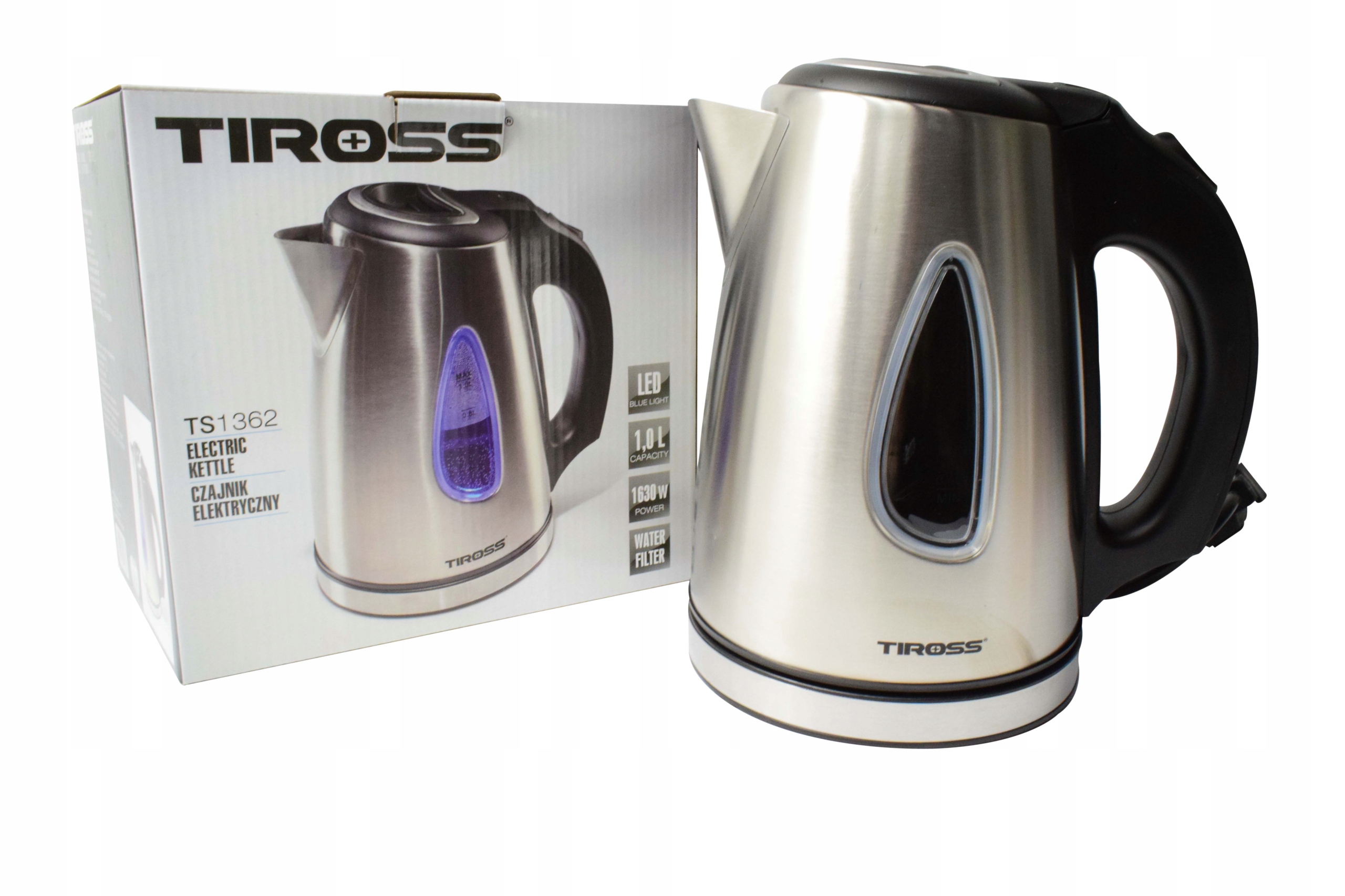 Czajnik elektryczny metalowy Tiross TS-1362 – Wydajność i styl w Twojej kuchni