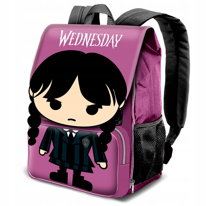 Kolorowy design inspirowany postacią Wednesday