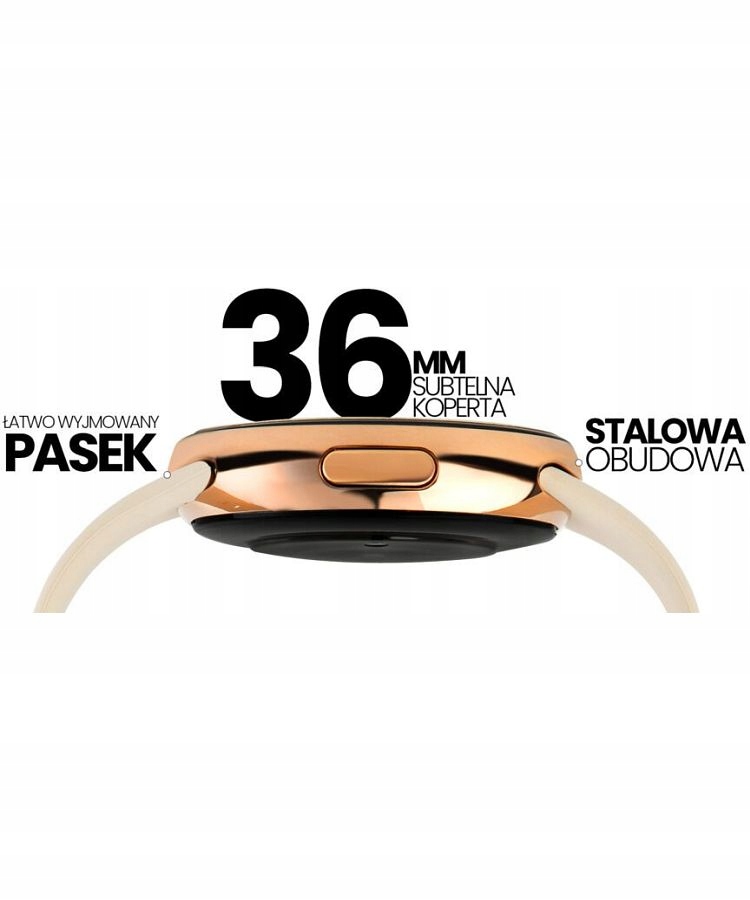Stylowy design – Złota koperta i silikonowy pasek