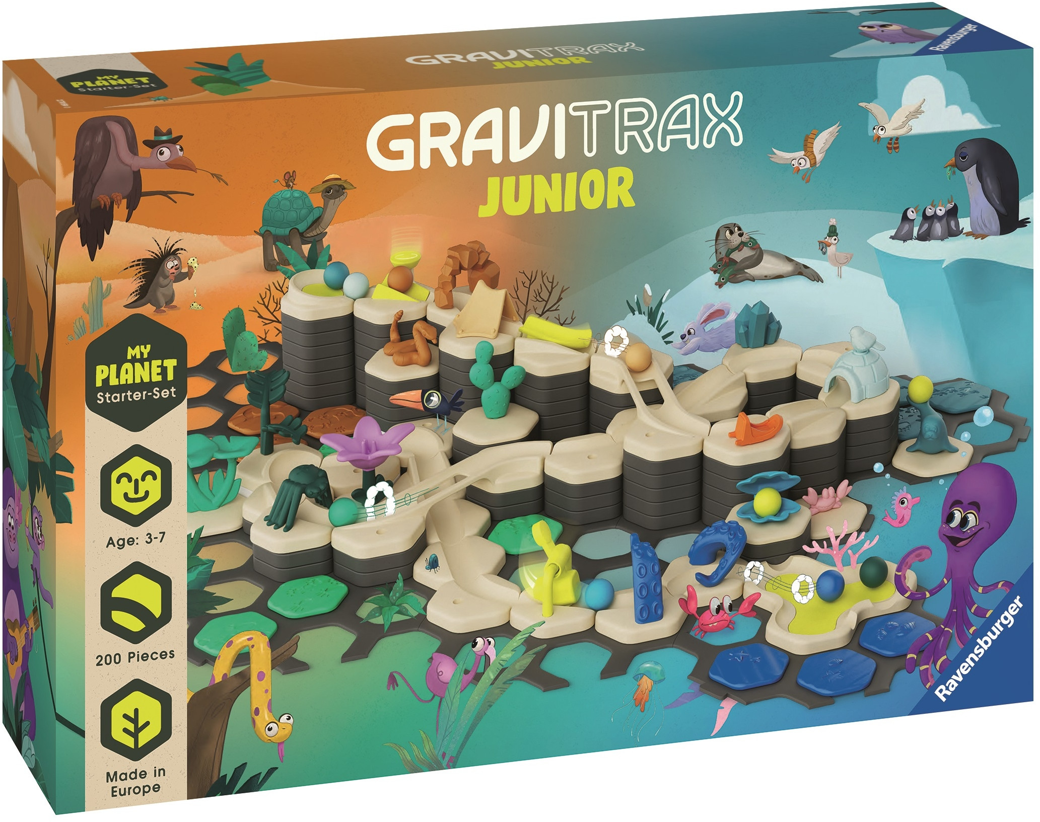 Ravensburger GraviTrax Junior Starter-Set XXL Planet – Kreatywna zabawa dla najmłodszych