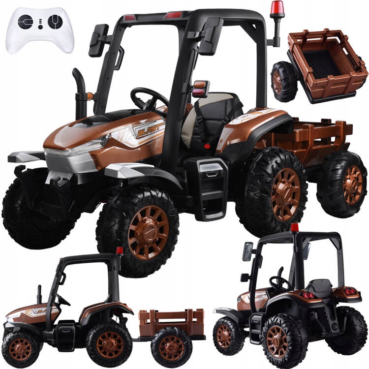 Duży Traktor dla dziecka z przyczepą 4x4 z pilotem PA0266 – Idealny pojazd dla małych rolników