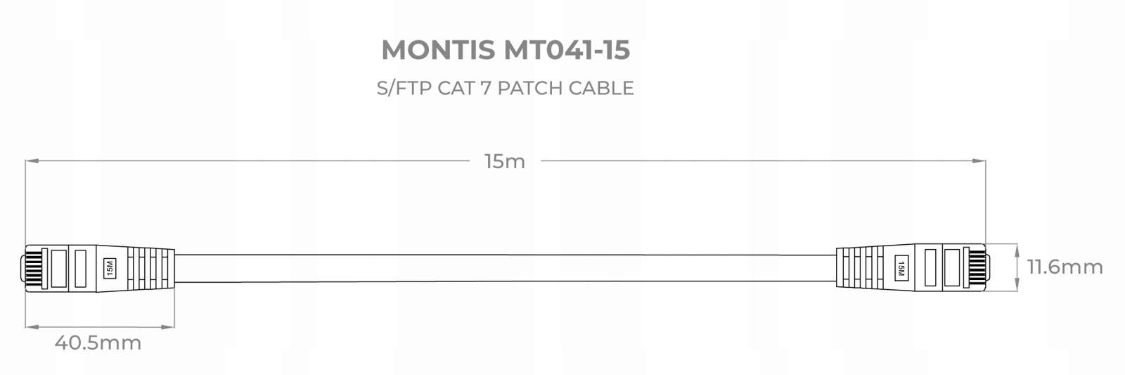 Kabel S/FTP cat.7 15m MT041-15 – Wysokiej jakości rozwiązanie dla Twojej sieci