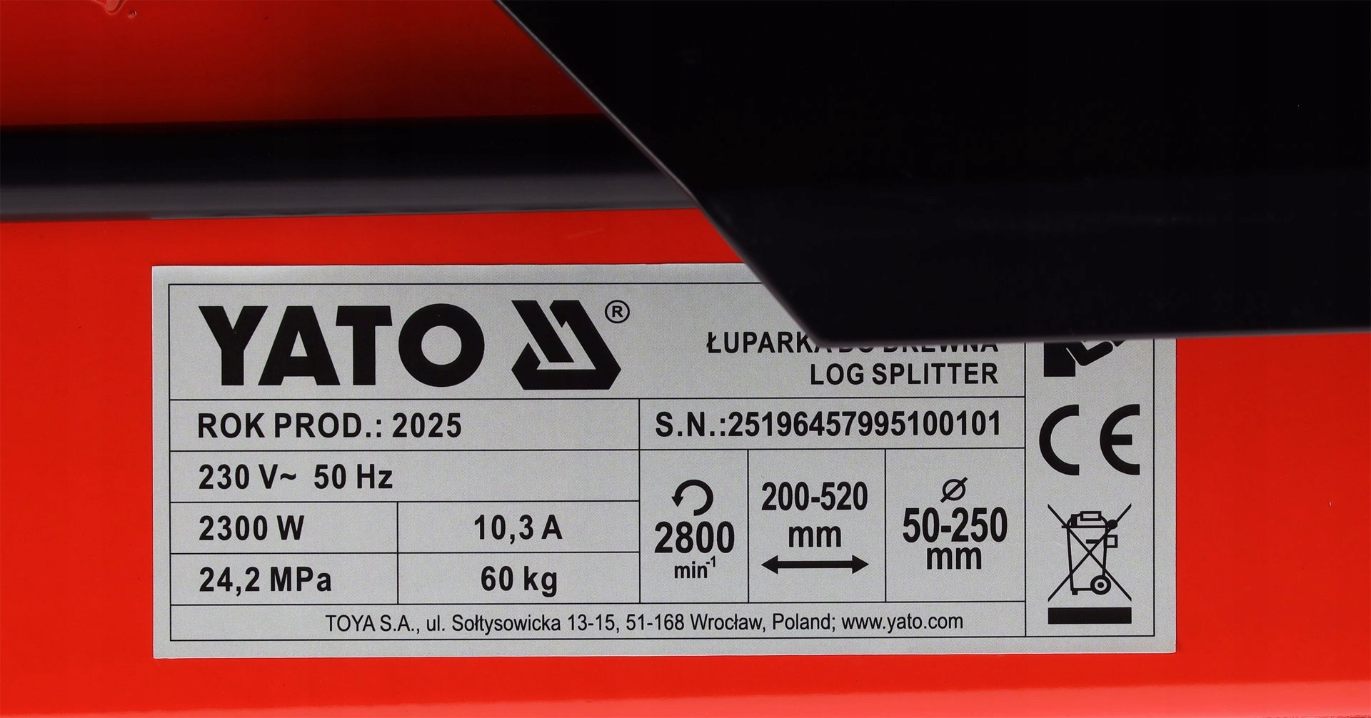 Maksymalne ciśnienie hydrauliczne 24,2 MPa – Potężna moc w kompaktowej formie