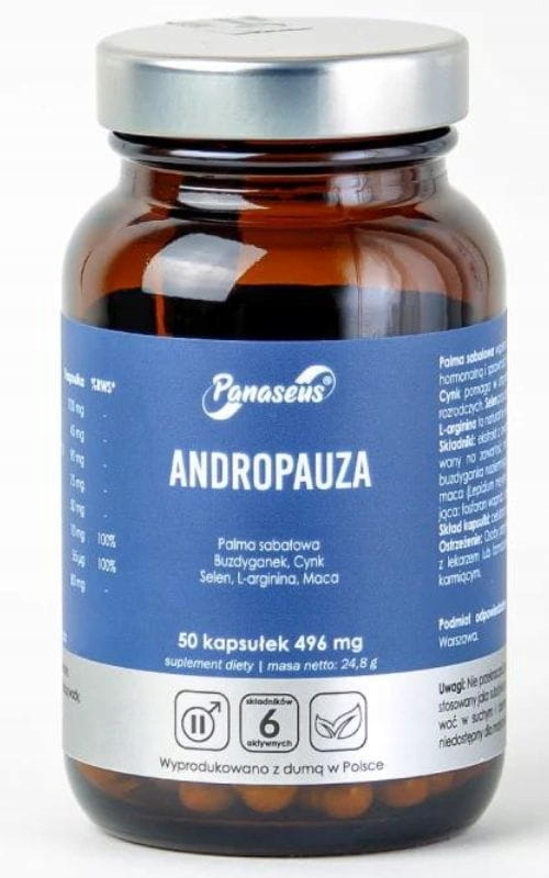 Skład i wartości odżywcze PANASEUS Andropauza