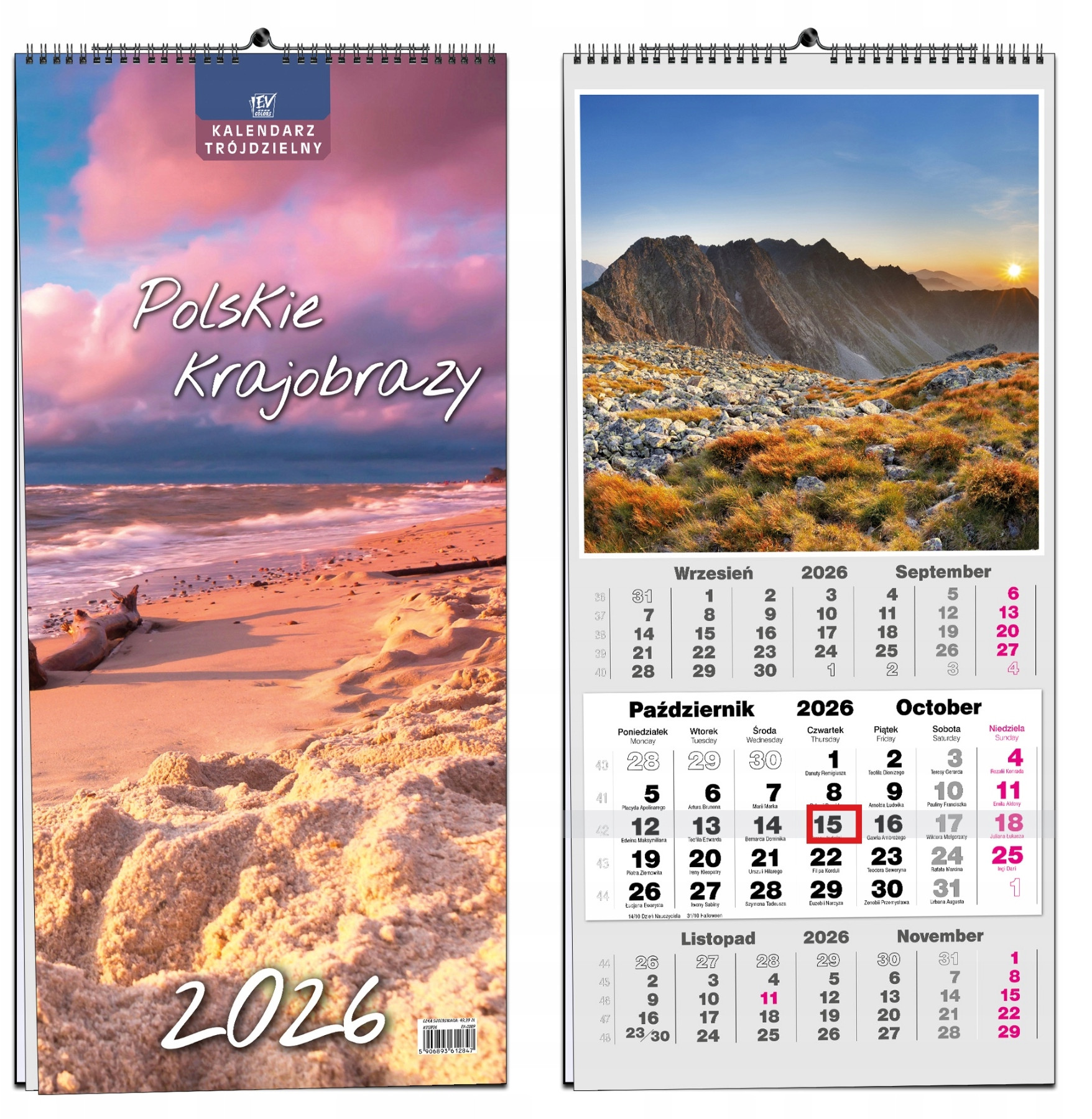 Kalendarz ścienny z okienkiem – estetyka i użyteczność