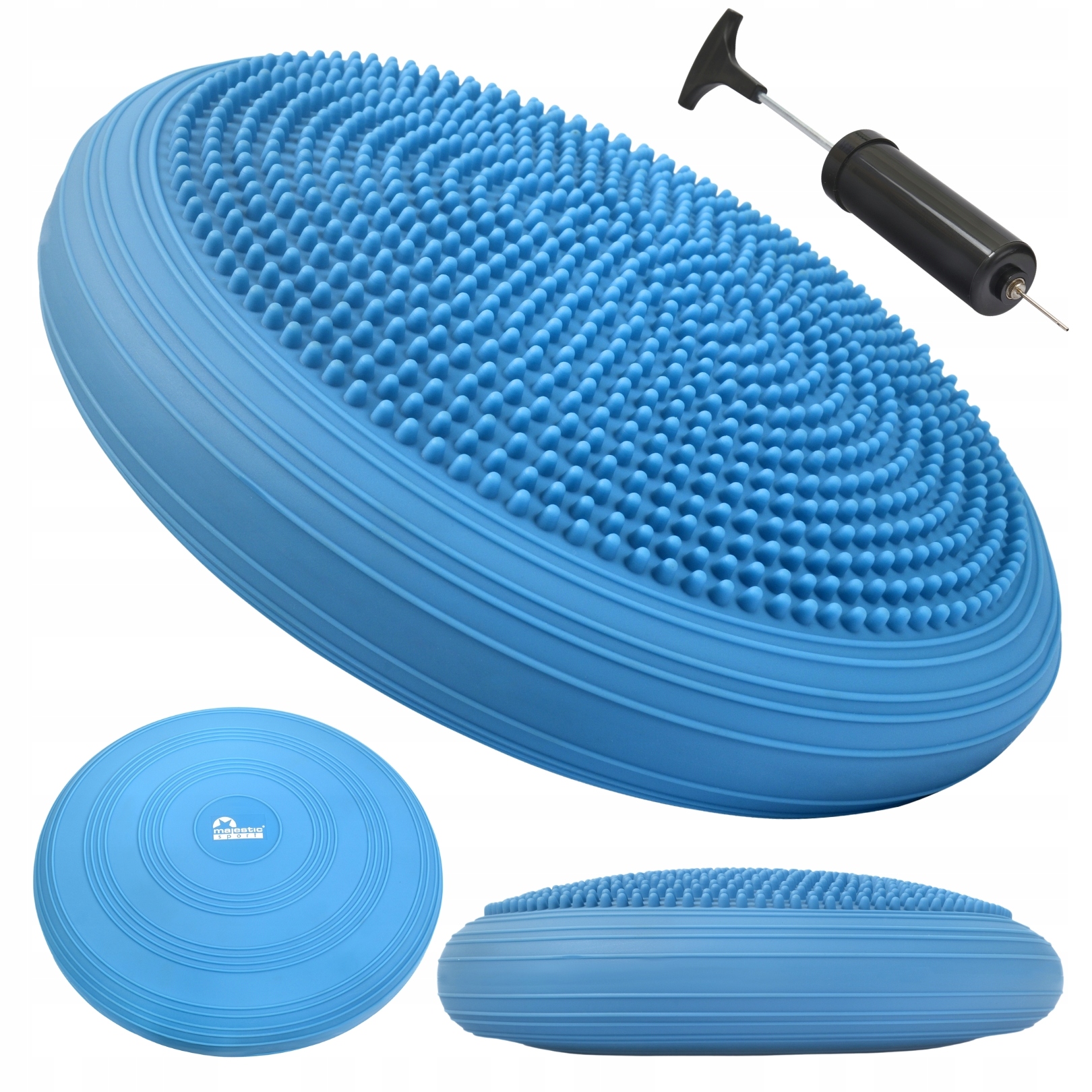 Poduszka sensomotoryczna Majestic Sport NATES niebieska 33 cm – Komfort i wsparcie dla zdrowego kręgosłupa