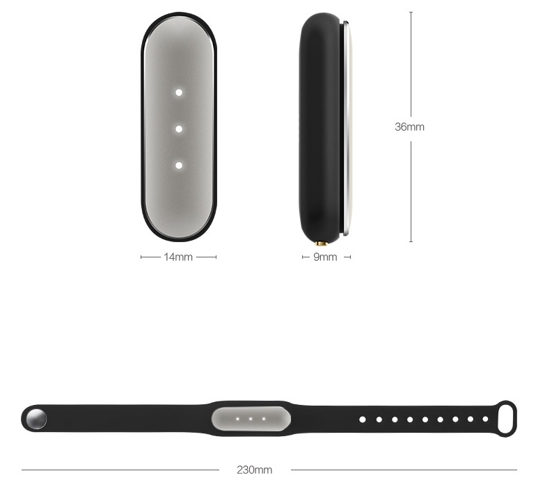 xiaomi mi band wymiary