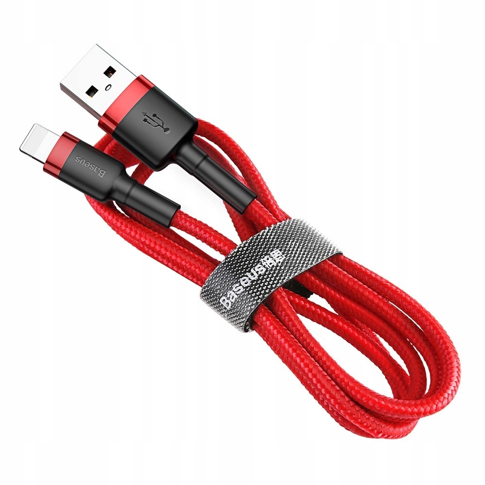 Kabel USB-A - Lightning 2 m Czerwony (CALKLF-C09) – Wytrzymałość i styl w jednym