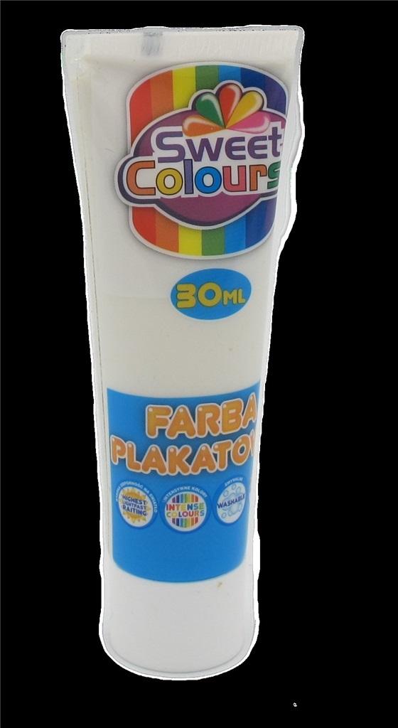 Farba plakatowa w tubie biała 30ml – Idealna do kreatywnej zabawy