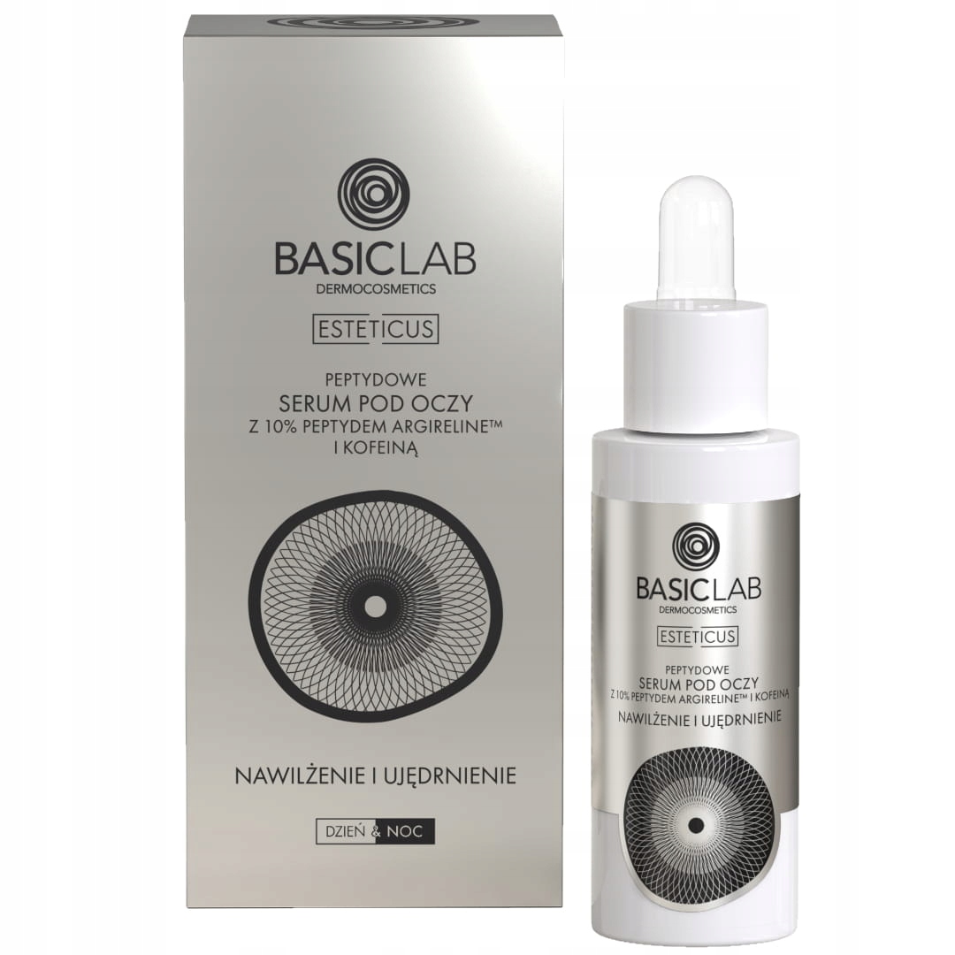 BASICLAB Esteticus – Peptydowe serum pod oczy z 10% argireliny i kofeiną