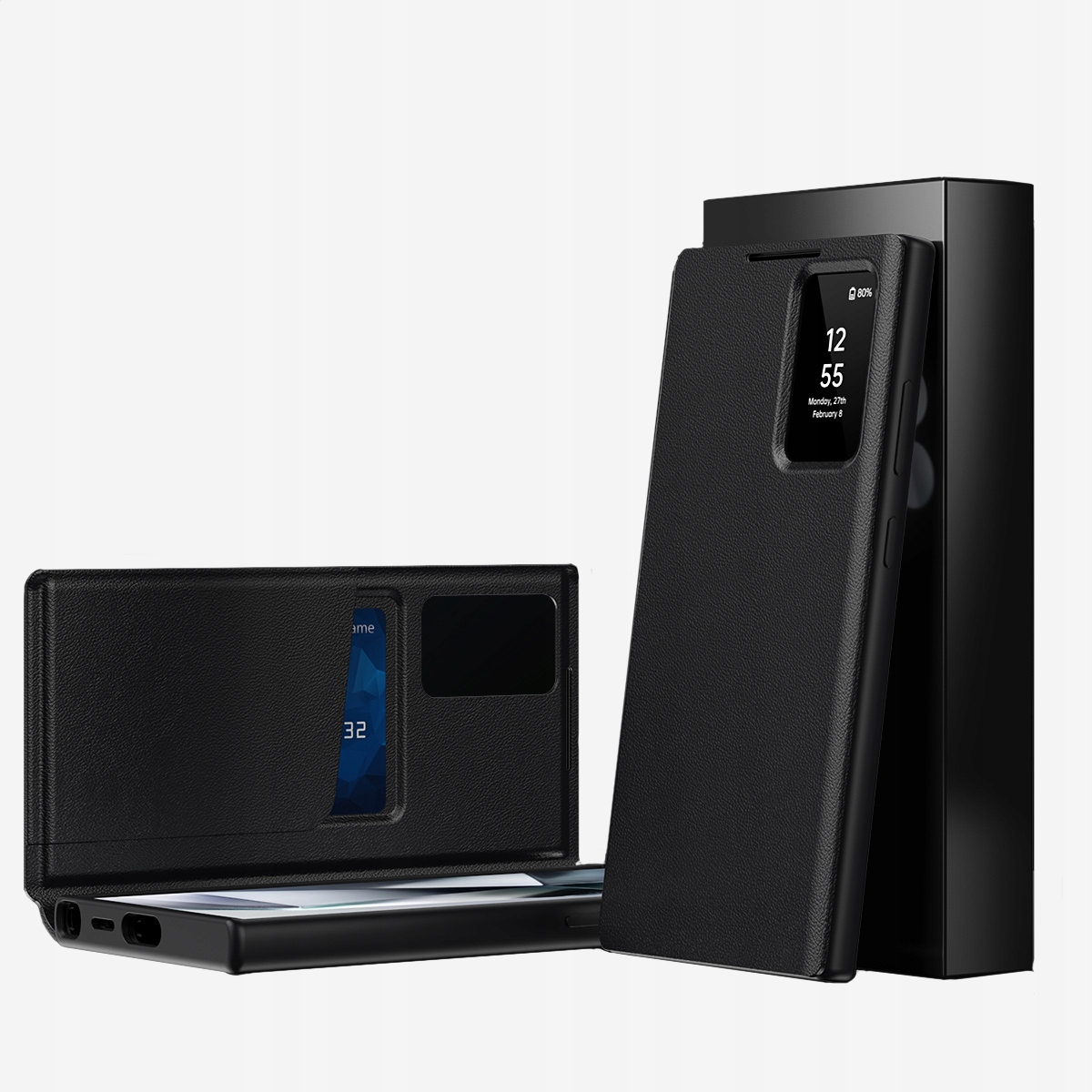 Etui z klapką Smart View skórzane do Samsung Galaxy S25 Ultra – Elegancka ochrona dla Twojego smartfona