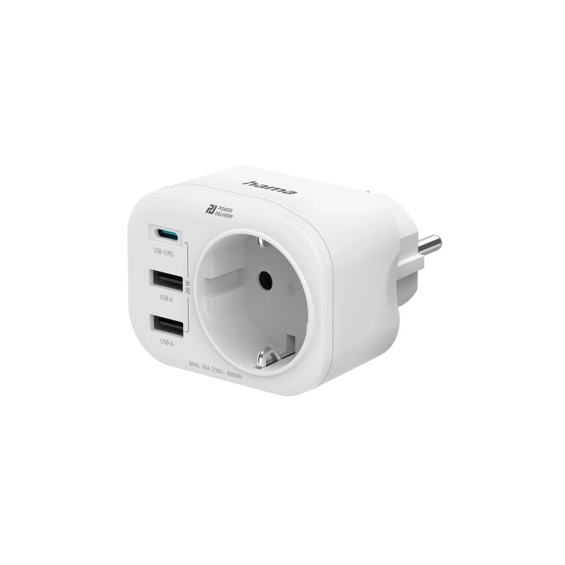 Adapter USB Hama MULTIADAPTER DO GNIAZDA – Wydajne ładowanie w jednym miejscu
