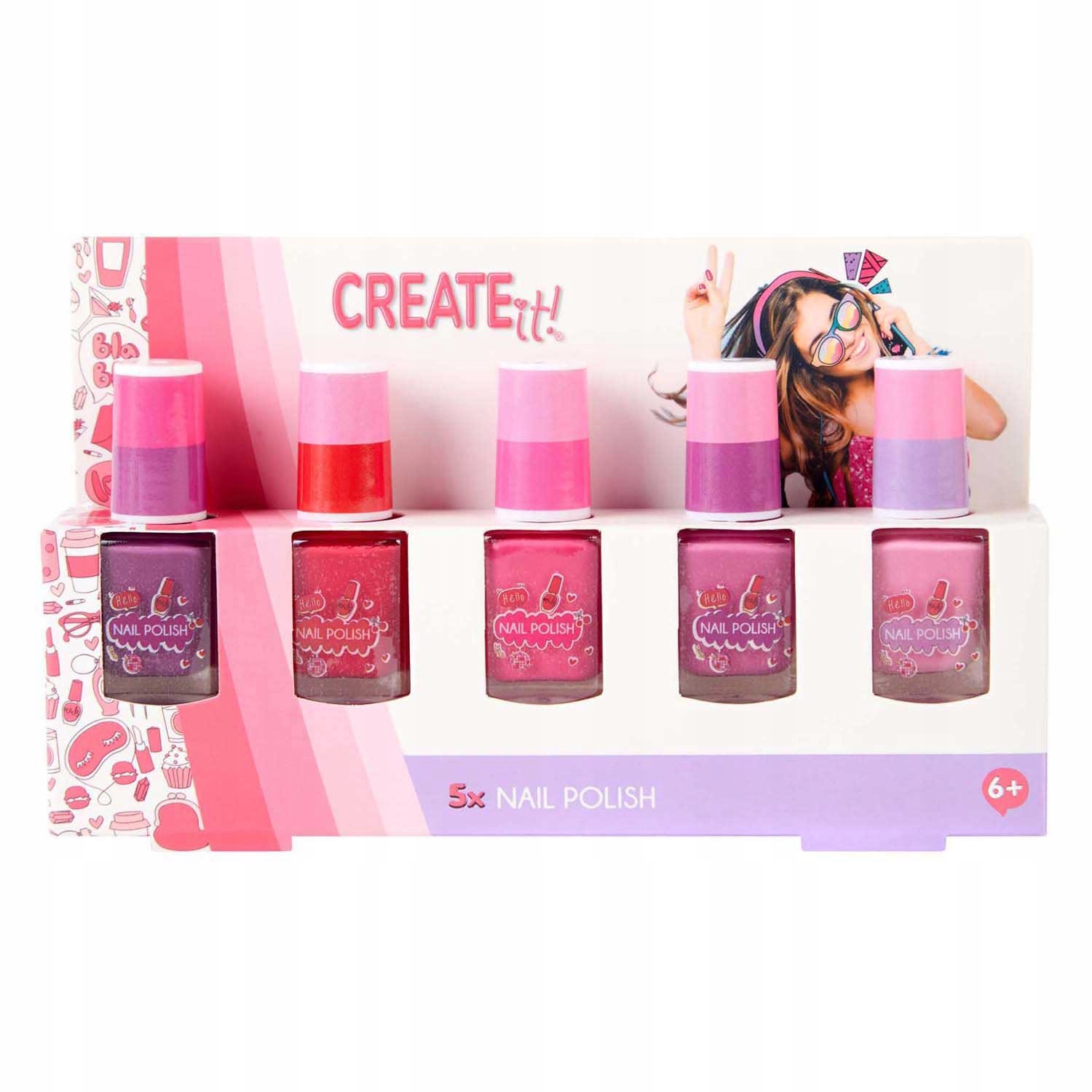 CREATE IT! Lakier do paznokci 5-pak – Kolorowe inspiracje dla młodych artystek