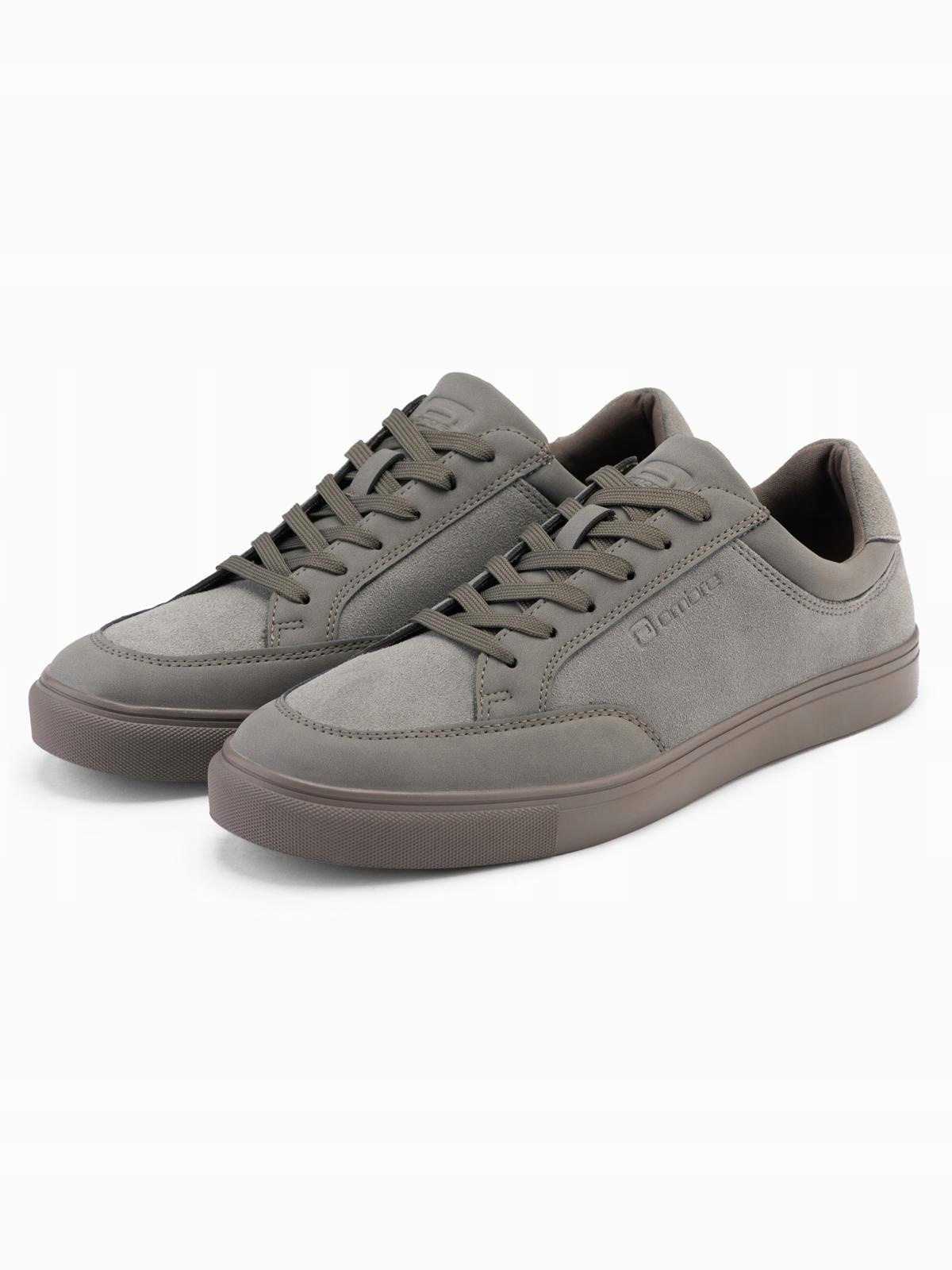 Męskie monochromatyczne buty w stylu streetwearowym oliwkowe V4 OM-FOTL-0183 – Styl i komfort na co dzień