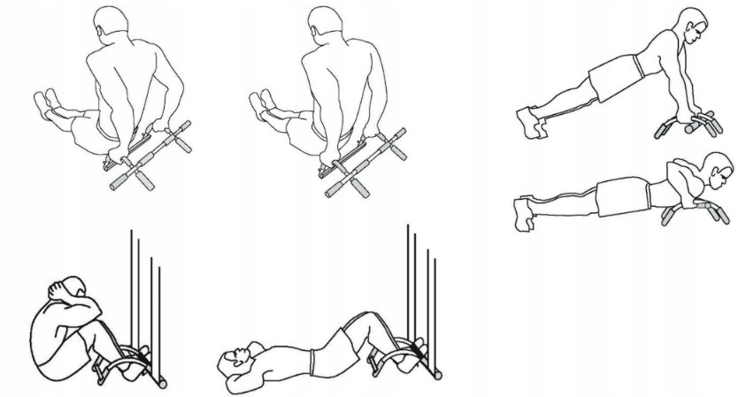 Możliwość użycia jako przyrząd do pompek
