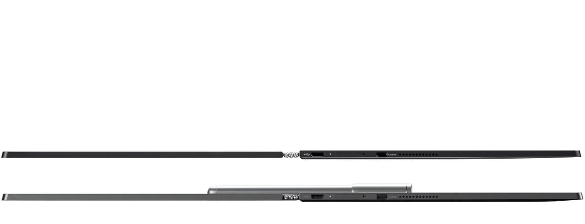 Yoga Book zapewnia długi czas działania baterii.