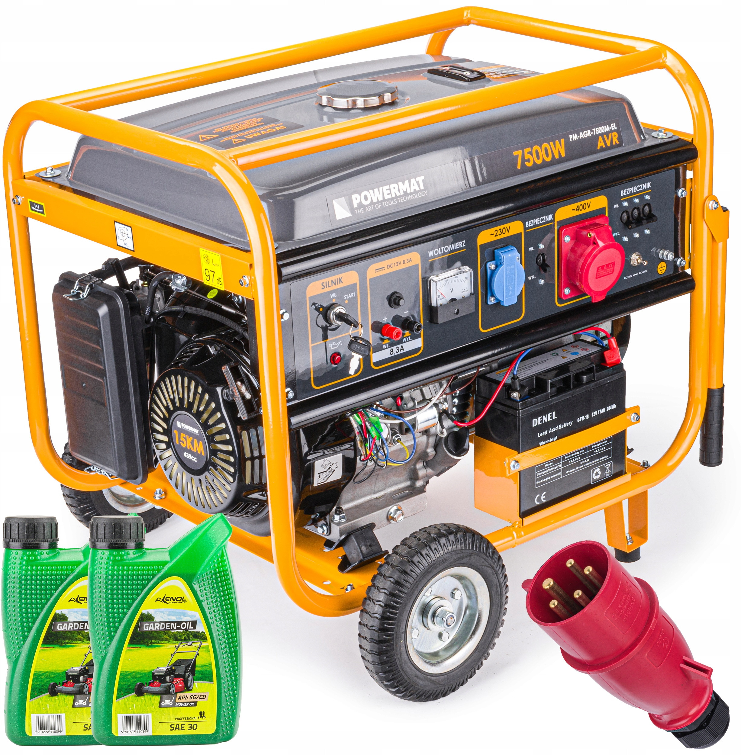 Agregat PRĄDOTWÓRCZY Generator 7500W 230V 400V AVR Powermat PM-AGR-7500M-EL – Niezawodne źródło energii