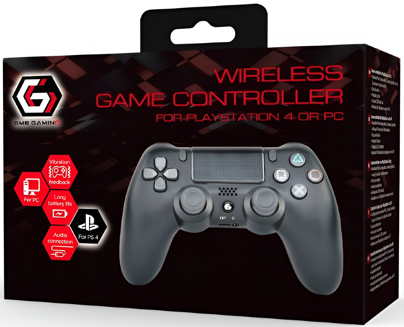 Pad Gembird Wireless Game Controller JPD-PS4BT-02 – Idealny do gier na PlayStation 4 i PC