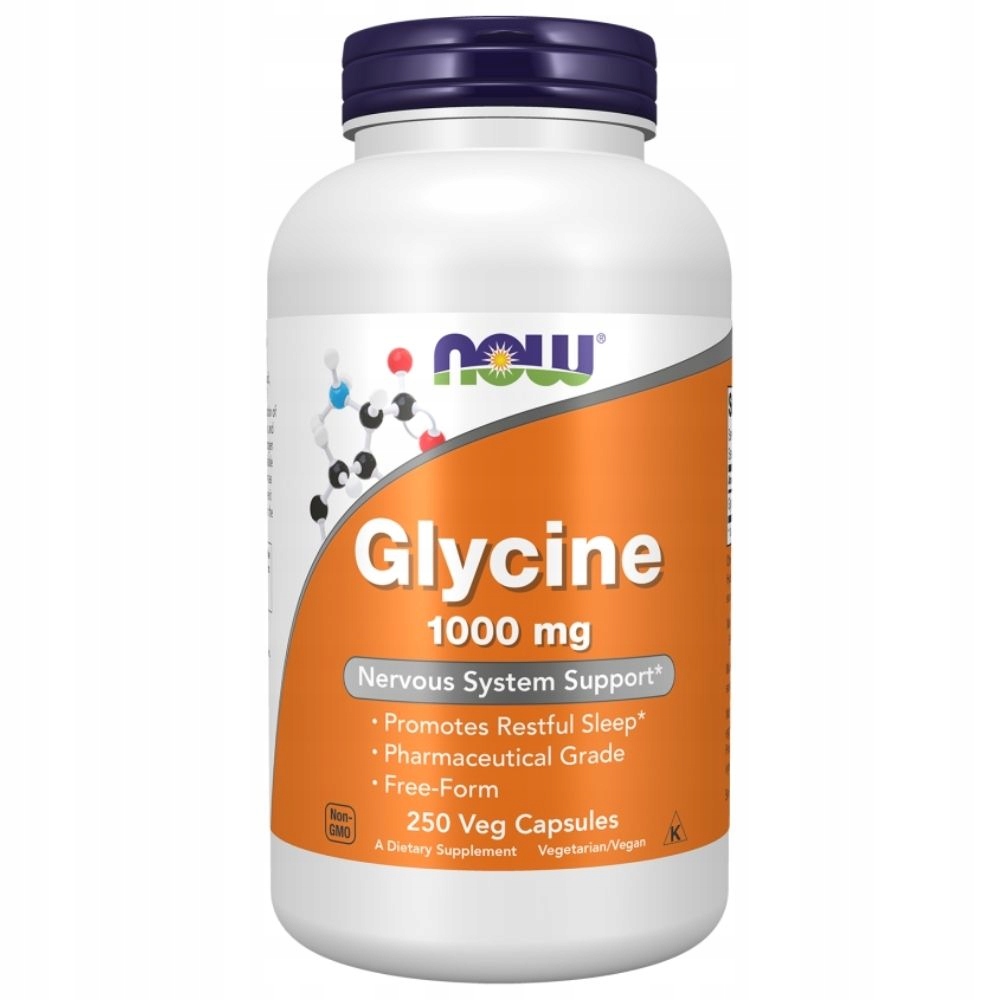 NOW FOODS Glycine Glicyna 1000 mg – Suplement diety dla zdrowia