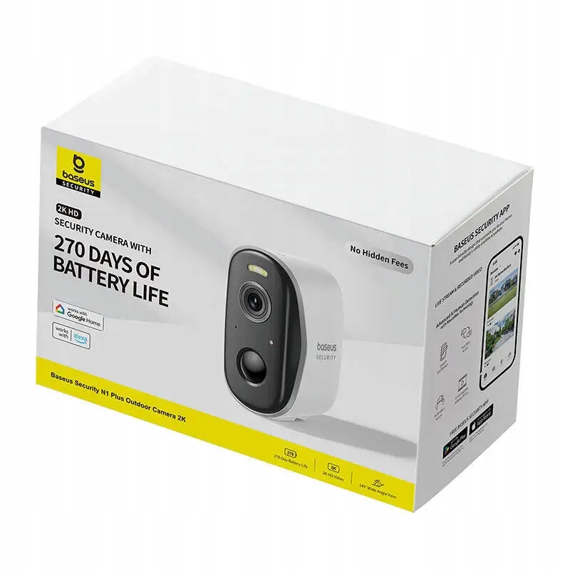 Kamera zewnętrzna Baseus N1 Plus (Biała) – Nowoczesne rozwiązanie dla bezpieczeństwa Twojego domu