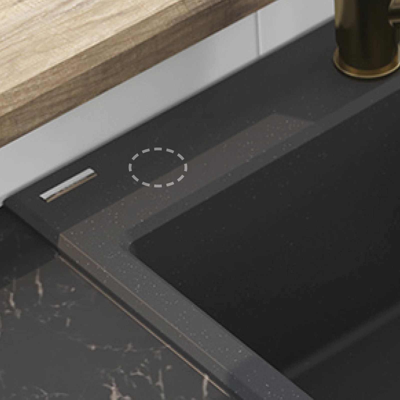 Dodatkowe podfrezowane otwory umożliwiające zamontowanie np. dozownika