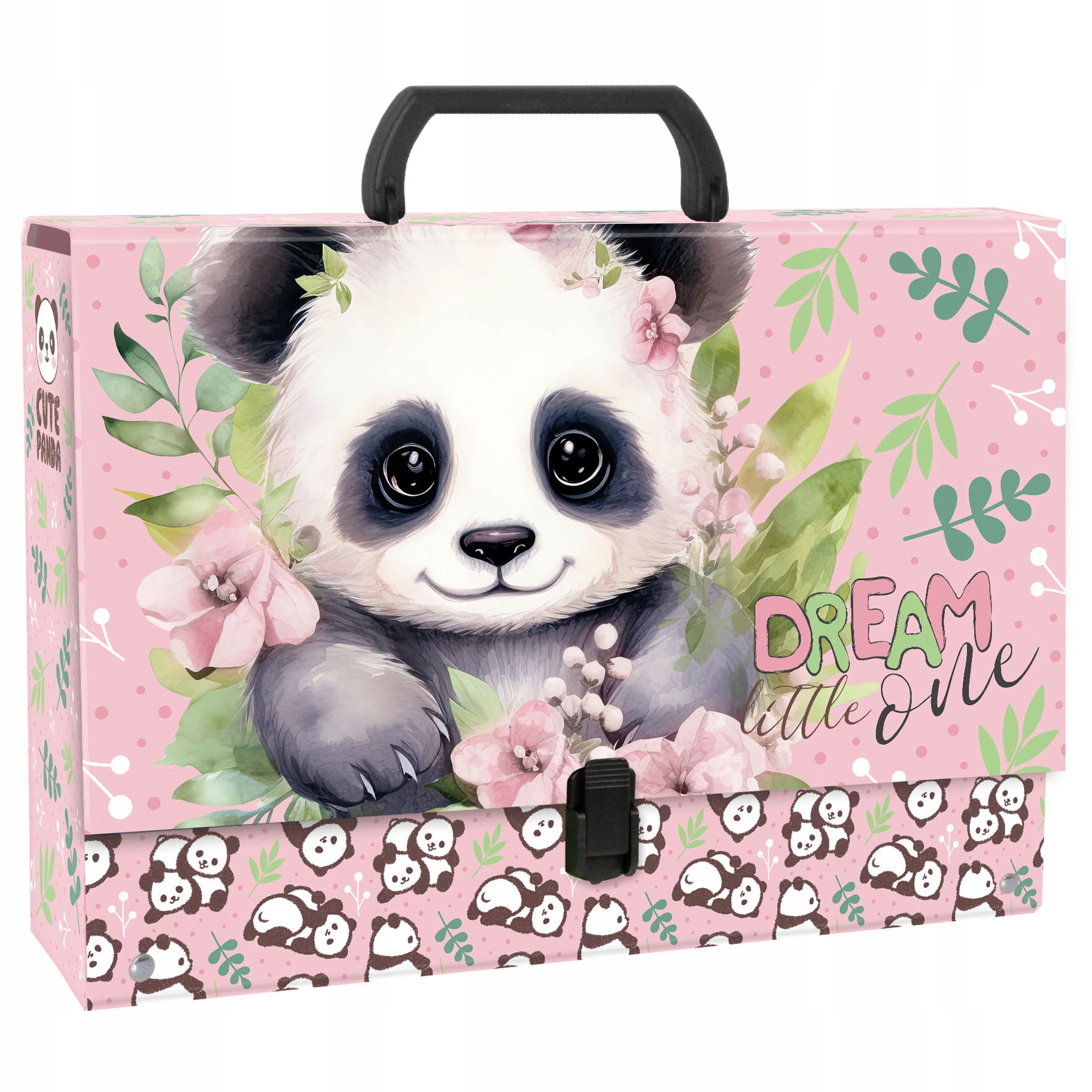 Uroczy pastelowy design z motywem pandy