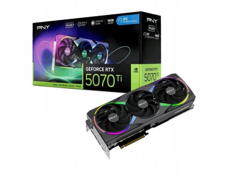 Karta graficzna PNY GeForce RTX 5070 Ti EPIC-X RGB NVIDIA 16 GB GDDR7 – Wydajność na najwyższym poziomie