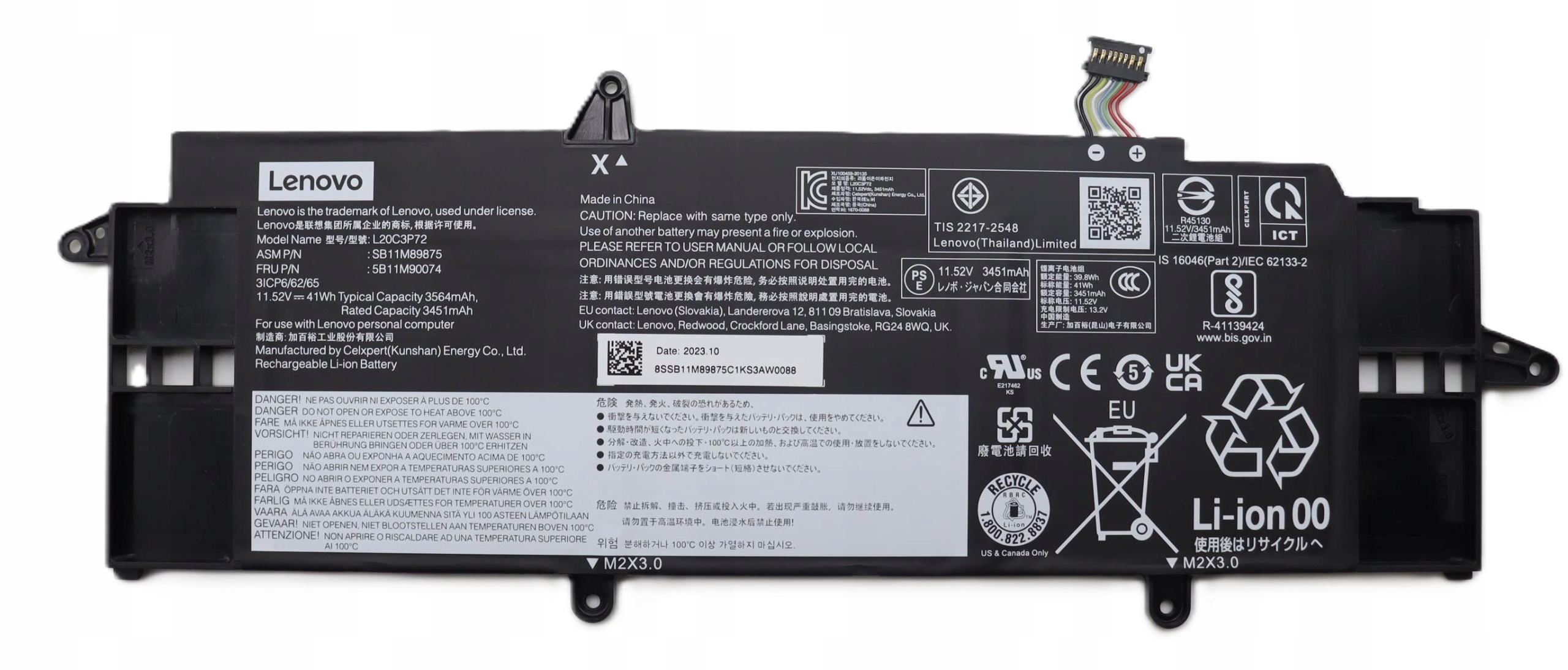 Bateria wewnętrzna litowo-jonowa 41Wh – Oryginalna bateria do laptopów Lenovo
