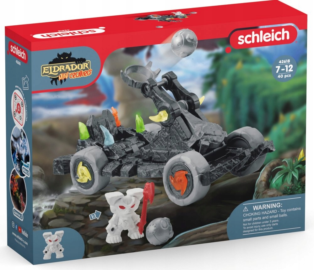 Figurka Schleich - Eldrador Katapulta z Mini Stworkiem 42618 – Fantastyczna przygoda w Twoim pokoju