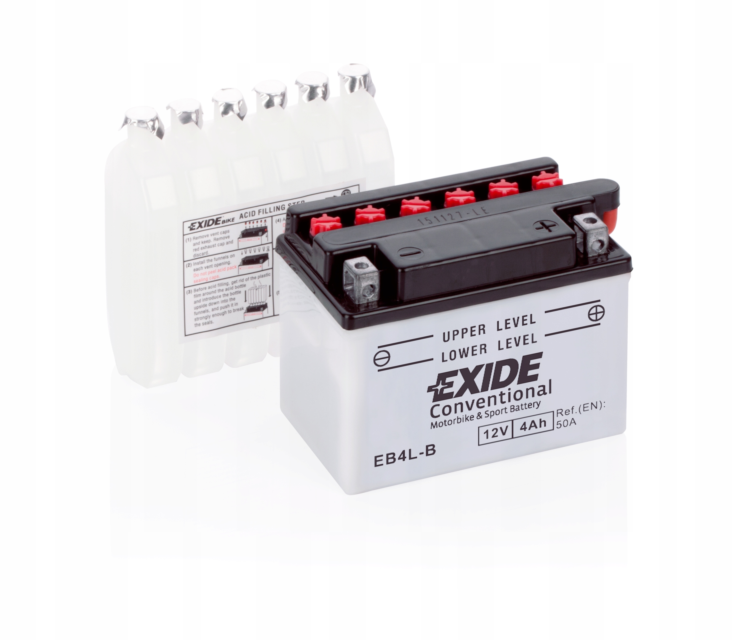 Akumulator EXIDE 12V 4Ah 50A P+ YB4L-B – Niezawodna moc dla Twojego pojazdu