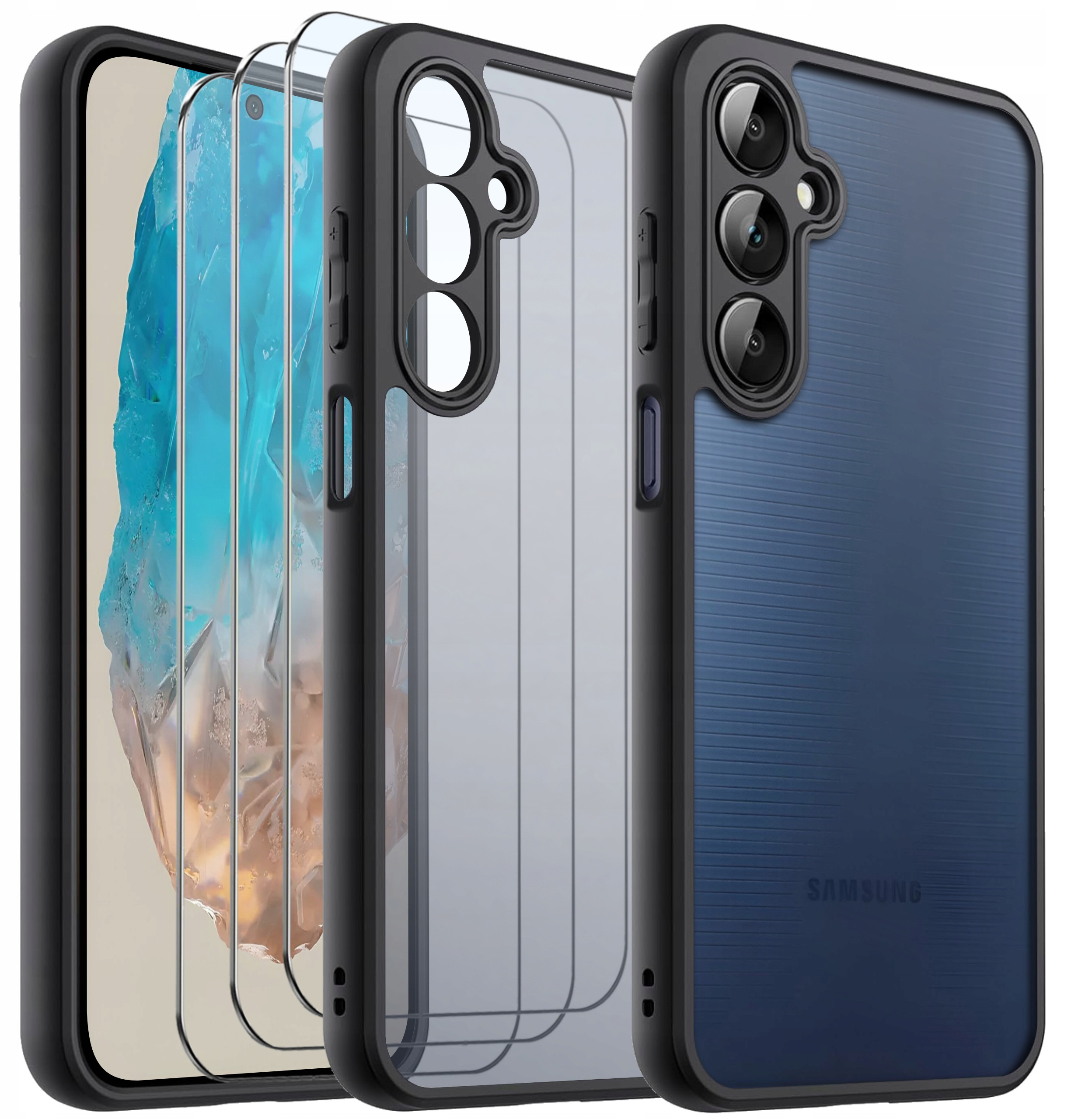 ZESTAW Etui do Samsung M35 5G MATT CASE WZMACNIANE 360° – Kompleksowa ochrona Twojego smartfona