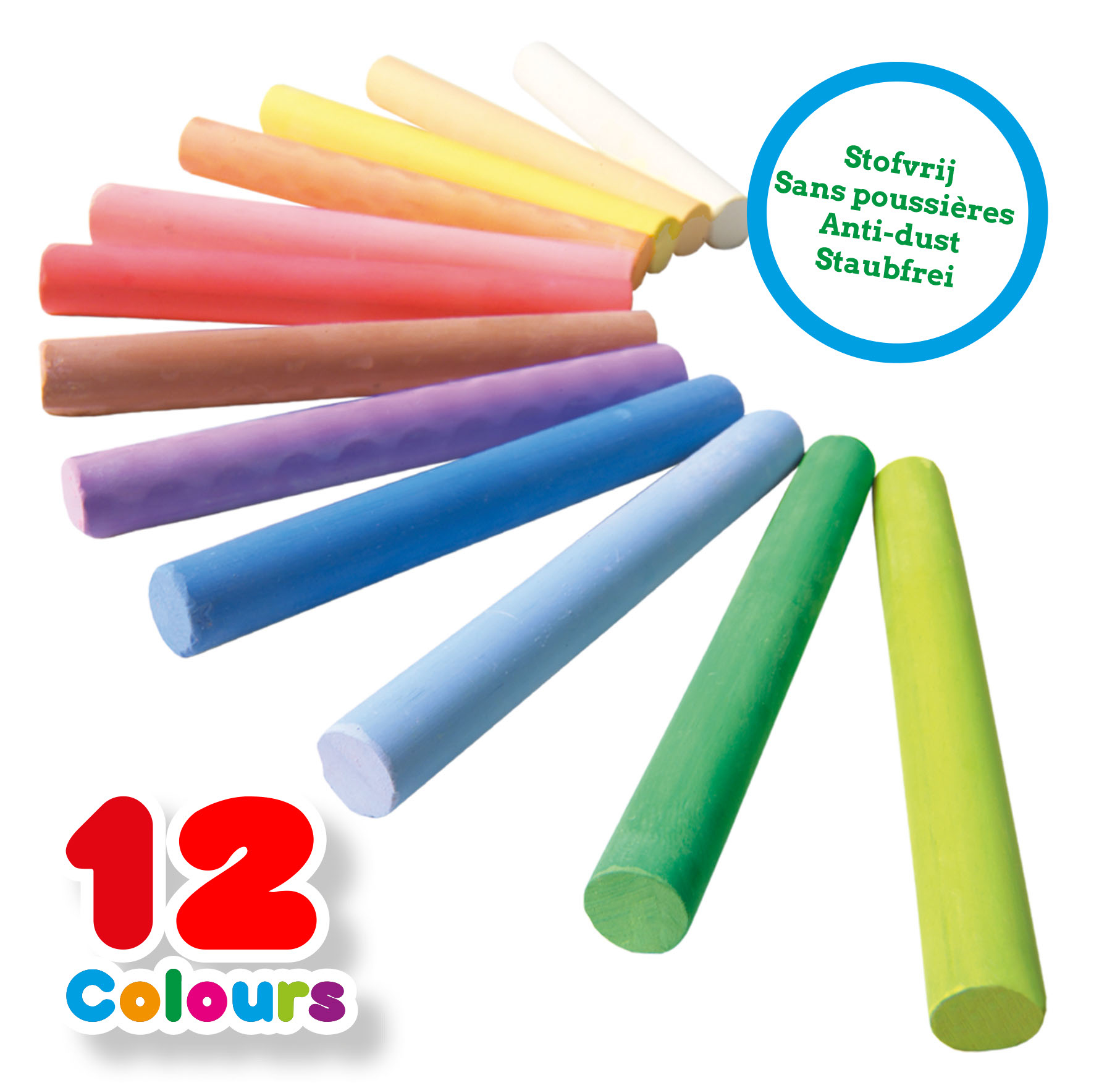 Bogata paleta kolorów – 12 odcieni w zestawie