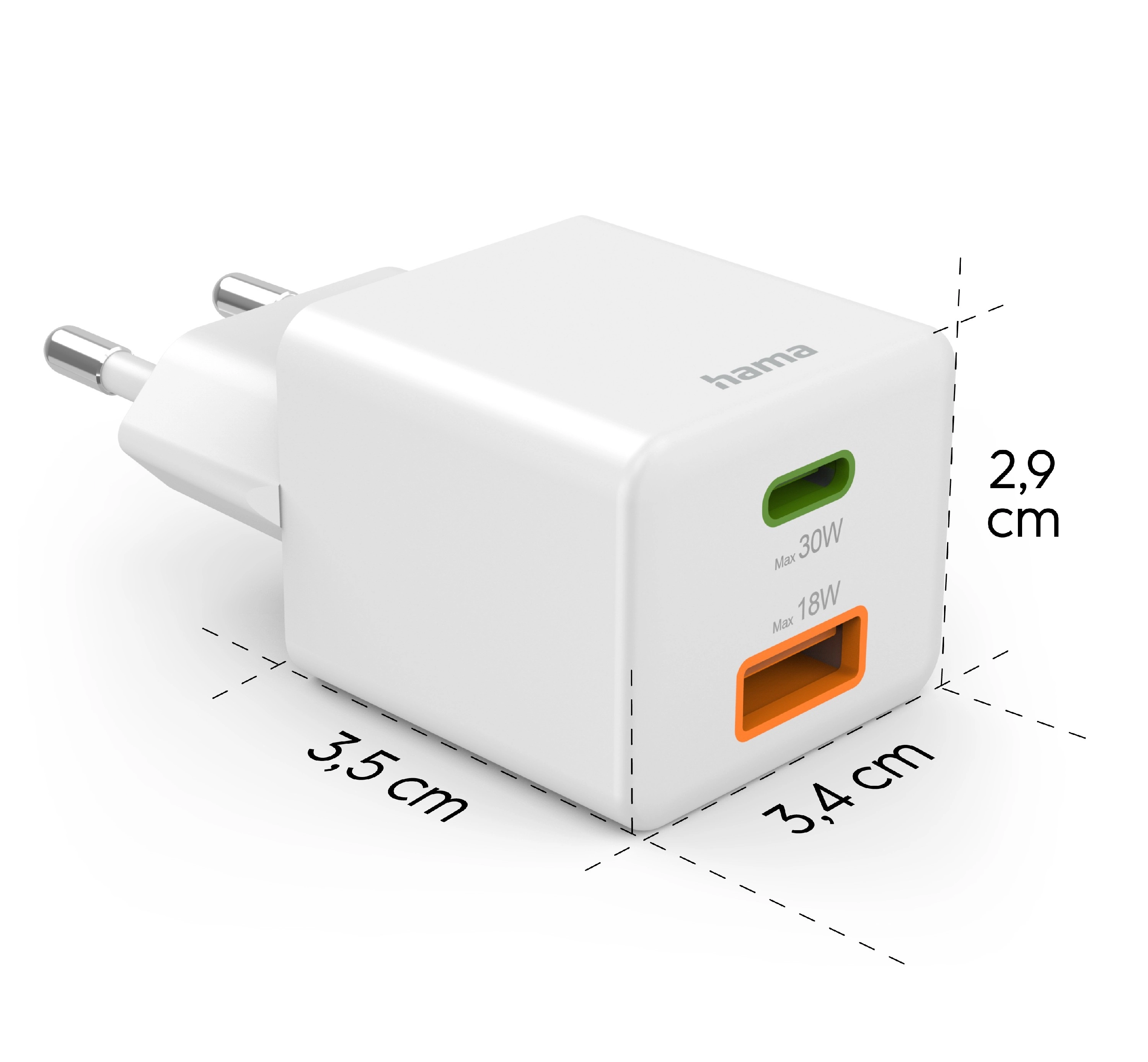 Kompaktowa ładowarka Hama 30W z dwoma portami