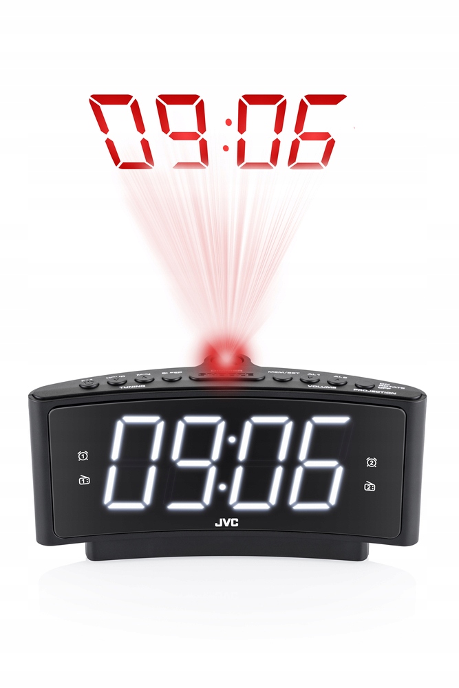 Projektor wyświetlający godzinę z obrotem o 180°