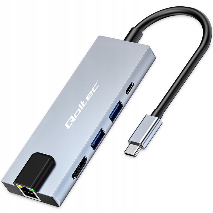 HUB Adapter USB-C 5w1 Qoltec – Rozszerz możliwości swojego laptopa