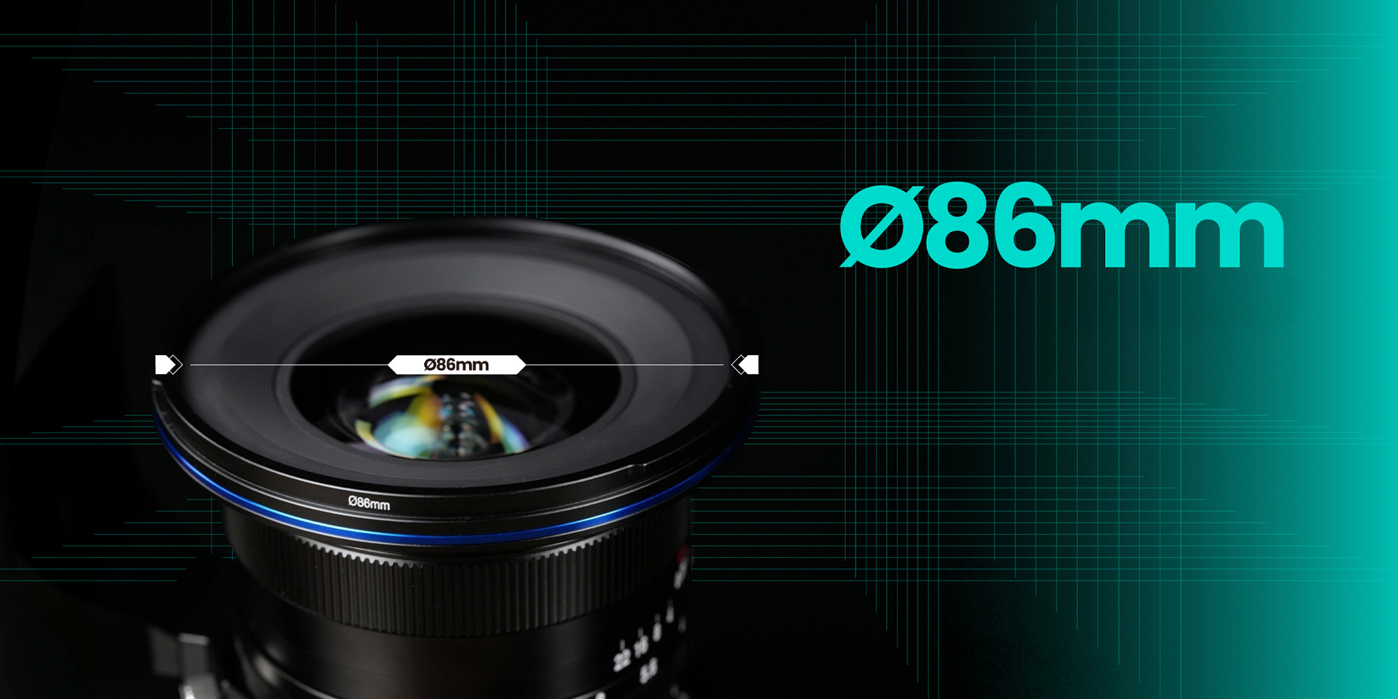 width=100% Obiektyw Laowa 17 mm f/4 Zero-D Shift do Canon RF