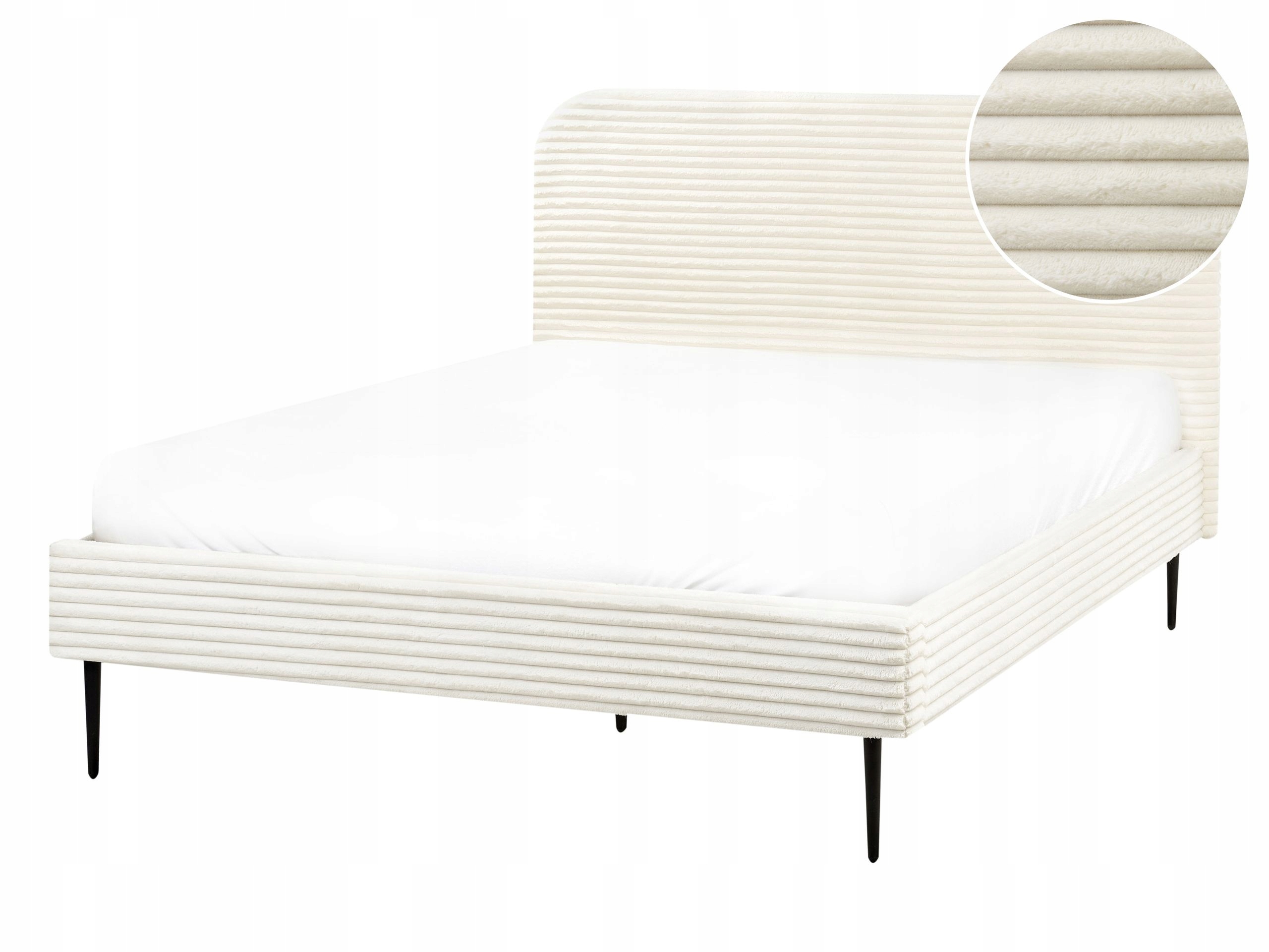 Łóżko Sztruks FLAYAT 140 x 200 cm – Elegancja i komfort w Twojej sypialni