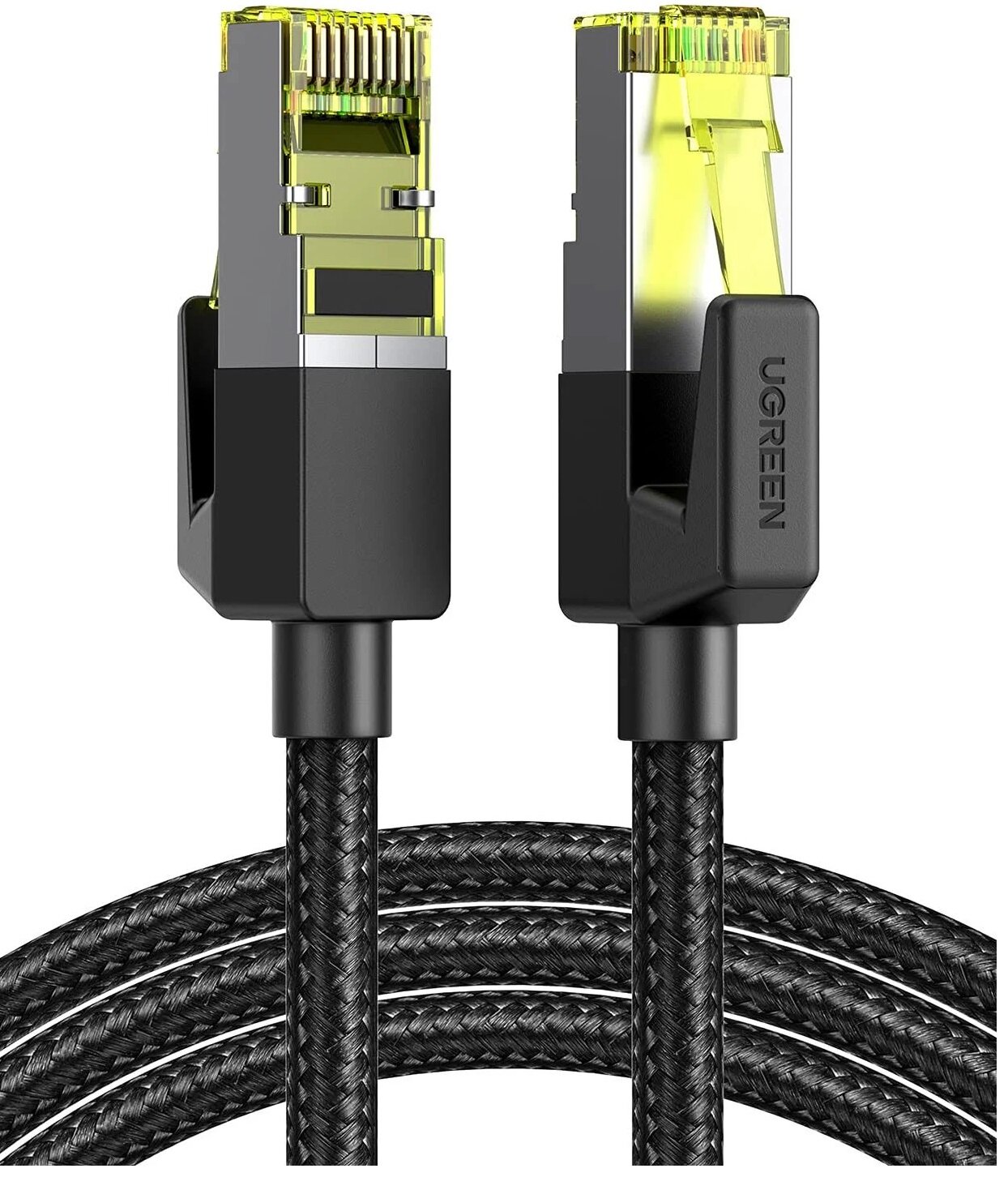 UGREEN NW150 Kabel sieciowy w oplocie, Ethernet RJ45, Cat.7, 10 Gbps, 2m – Niezawodne połączenie sieciowe